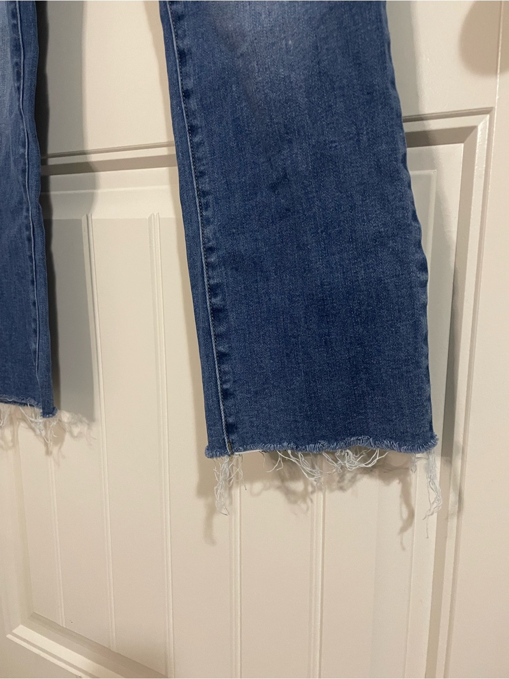 High-Rise Button-Fly Blue Flare Jeans - Picture 5 of 10